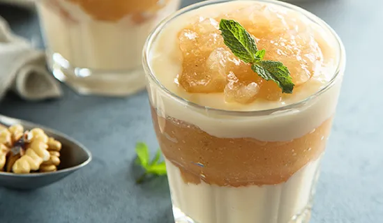 Quick and Easy Apple Mousse with Pastry Cream