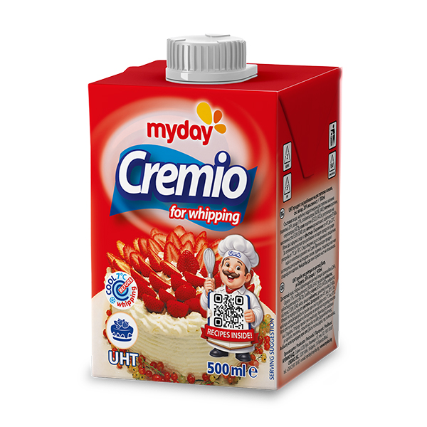 Сладкарски крем за торта Cremio, за разбиване, 26%, 500ml ℮