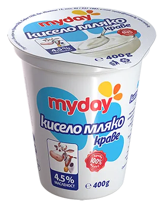 Kисело мляко MY DAY 4.5%, 400g ℮ 