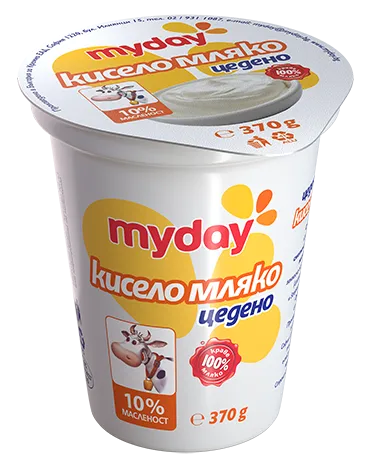 Цедено кисело мляко MY DAY 10%, 370g ℮