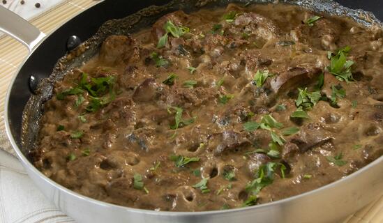 Пилешки дробчета с бира и Cremio 