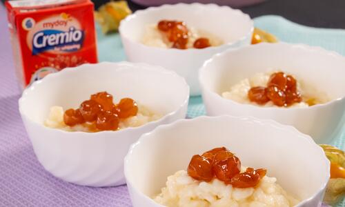 Milk with rice and Cremio