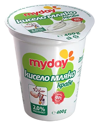 Kисело мляко MY DAY 2%, 400g ℮ 