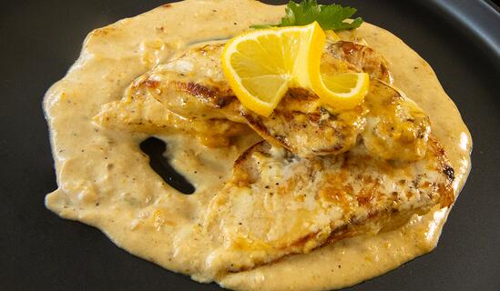 Лимоново пилешко с млечна сметана 