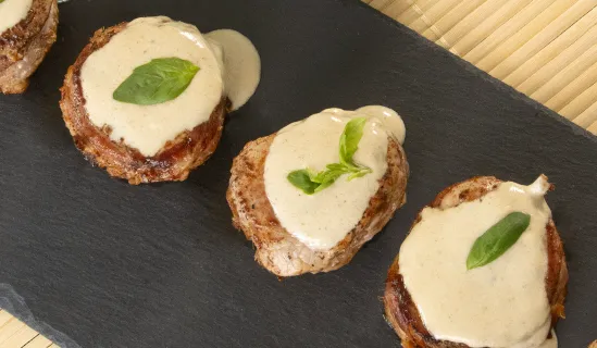 Pork tenderloin with blue cheese