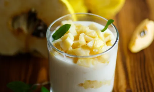Quince Mousse with Cremio Cream 